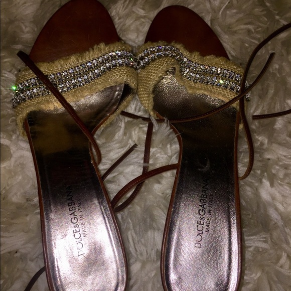Dolce & Gabbana Swarovski slides*heels* sandals 40 - Picture 7 of 8